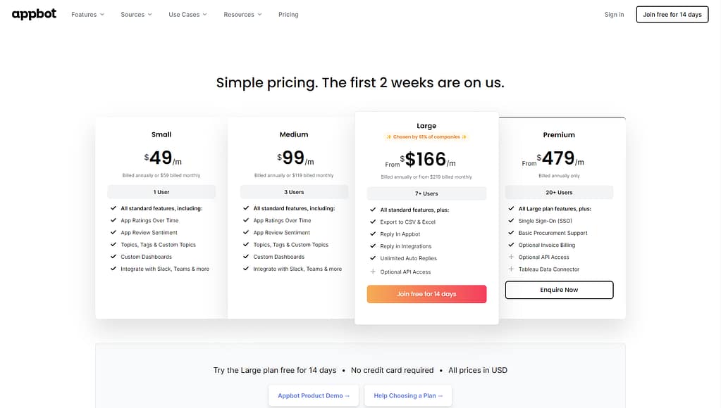 Appbot Pricing