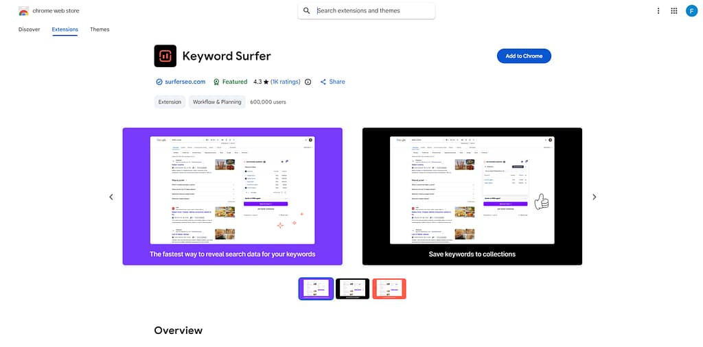 Keyword Surfer