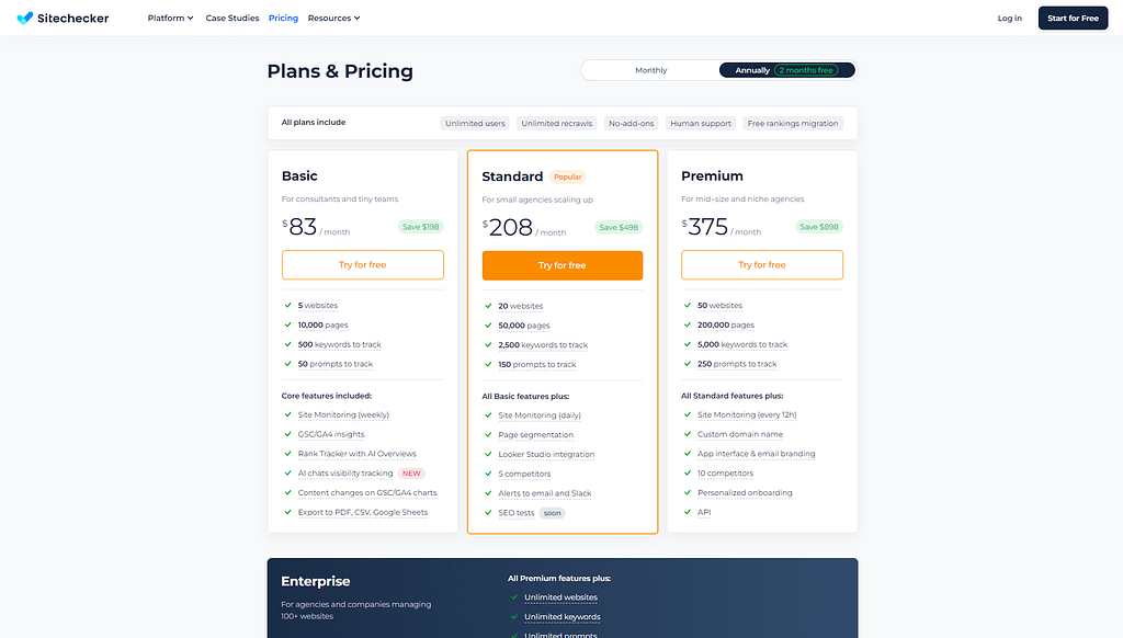 Sitechecker Pricing